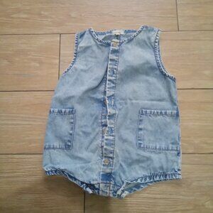 Lil legs denim baby romper